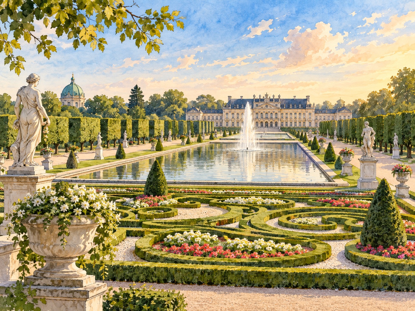 Jardines barrocos de Herrenhäuser Gärten en Hannover
